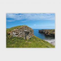Fisherman's Huts, Orkney Greetings Card - A6